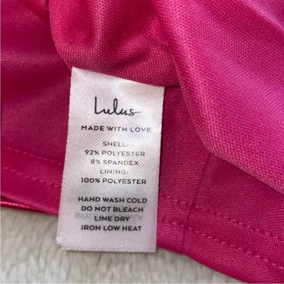 Lulus Flirtatious Energy Pink Satin One-Shoulder Bodycon Mini Dress - Picture 9 of 10